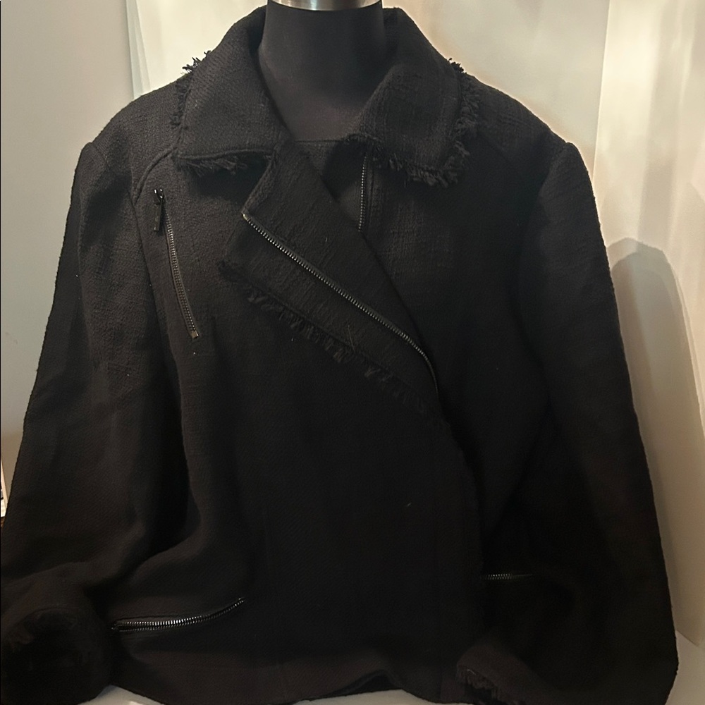 Karl Lagerfeld Black Moto Jacket